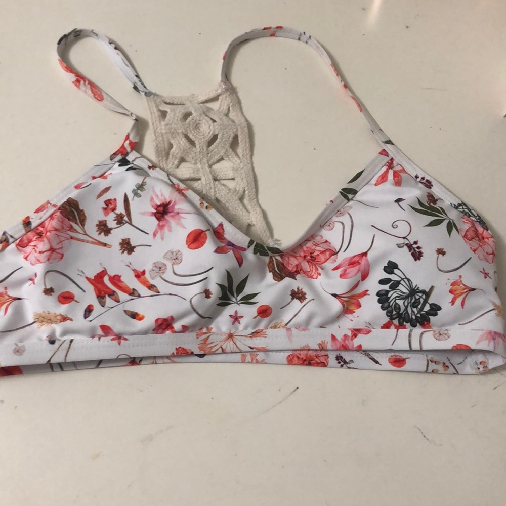 Floral bikini top